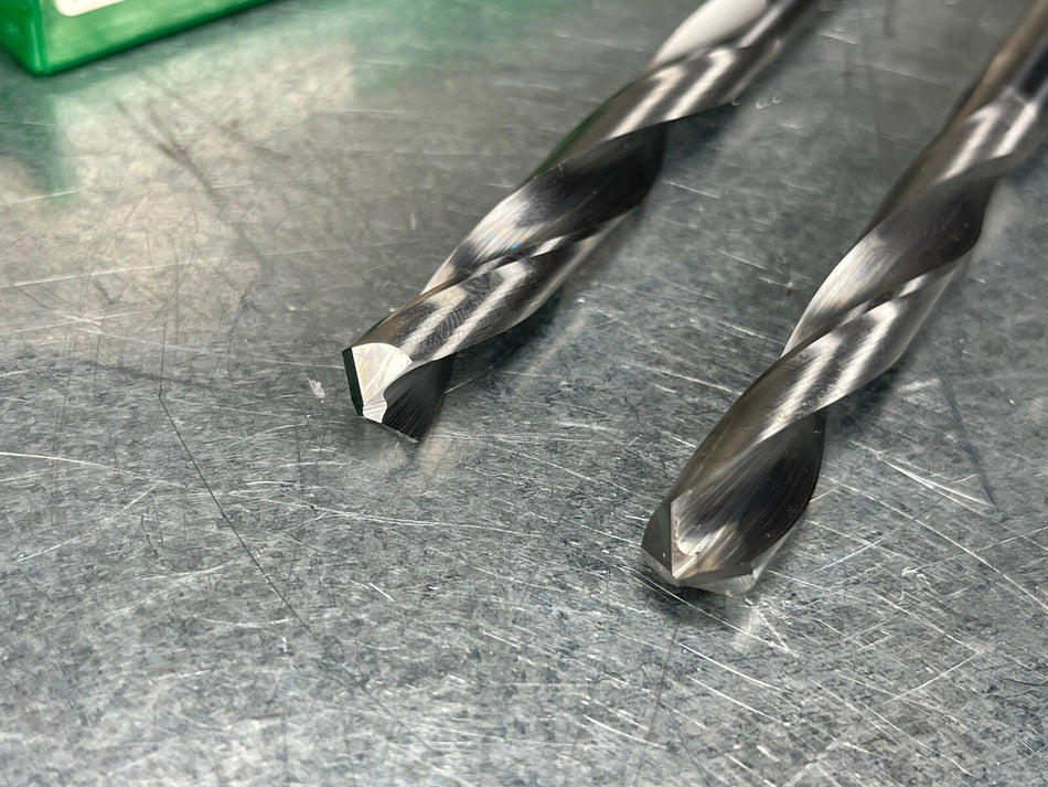 (2) PTD .3937" Carbide Drill, 4-15/16" OAL, Non Coolant Thru