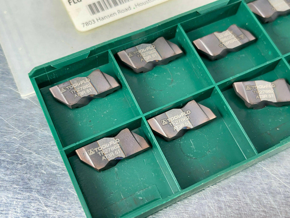 Tool-Flo FLG-3100R AT3R .030 Radius Carbide Inserts Grooving (Pack of 10)