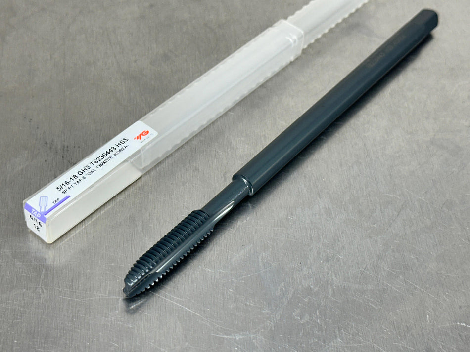 YG1 5/16-18 Extension Tap Spiral Point H3 6" OAL, 2 Flute T6236443