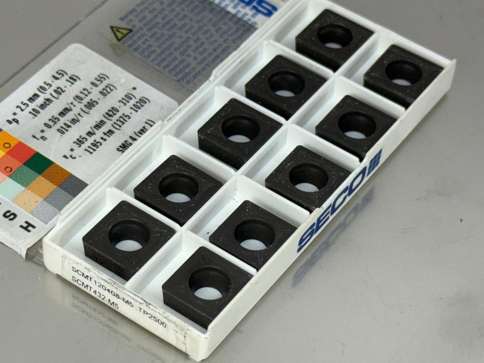 Seco SCMT120408-M5 TP2500 Carbide Insert 74943 (Pack of 10)