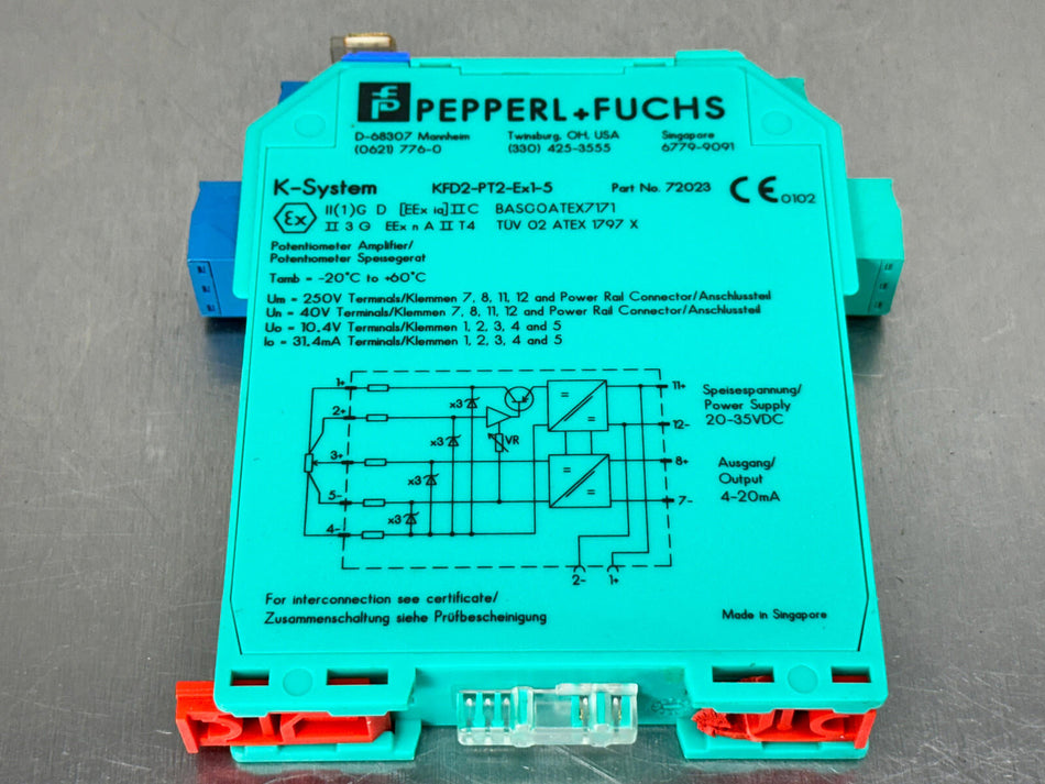 Pepperl+Fuchs KFD2-PT2-Ex1-5 Potentiometer Converter K-System