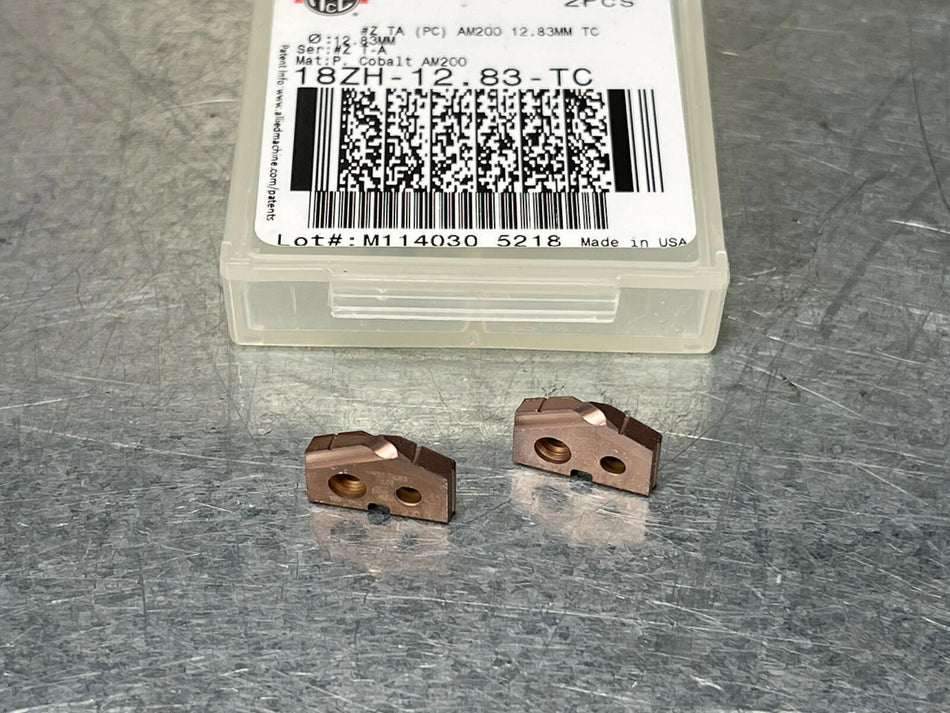 (2) AMEC 12.83mm Spade Drill Insert Super Cobalt #Z T-A Allied 18ZH-12.83-TC