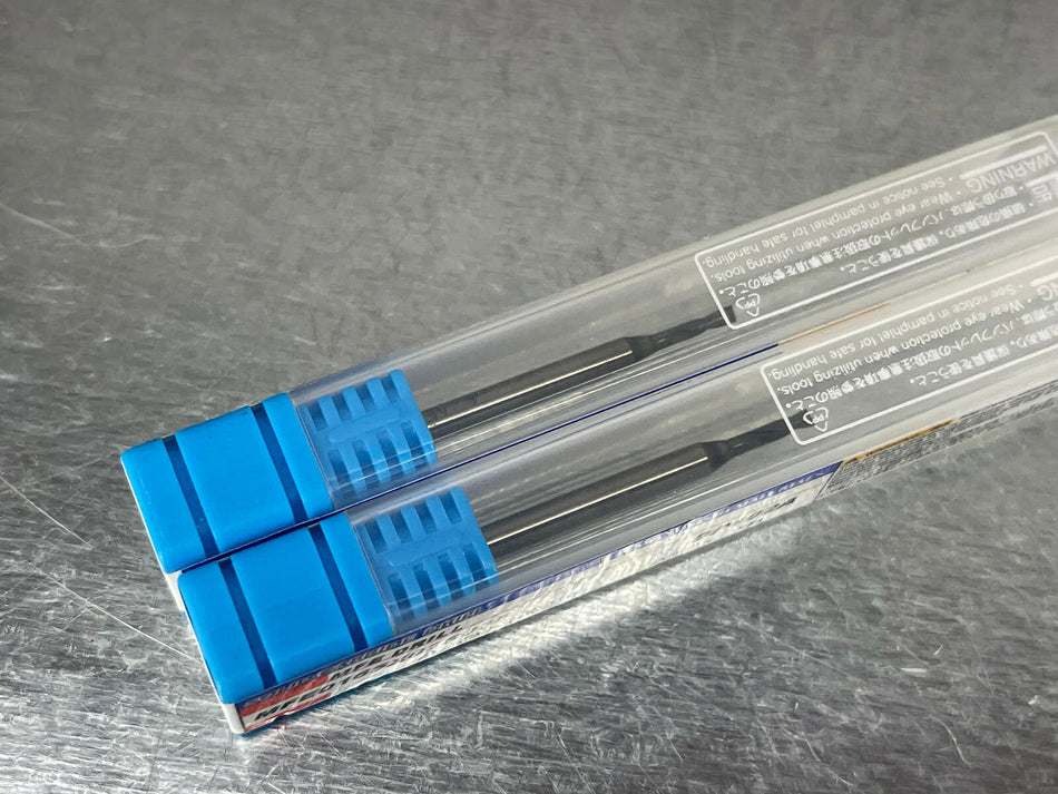 (2) Mitsubishi 1.65mm Solid Carbide Drill Flat Bottom MFE0165X02S030 (10592311)