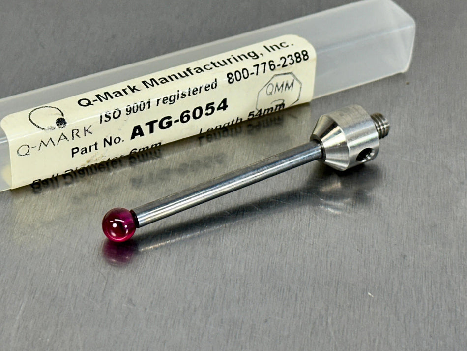 Q-Mark M5 Stylus Carbide Stem 6mm Ruby Ball CMM Probe ATG-6054