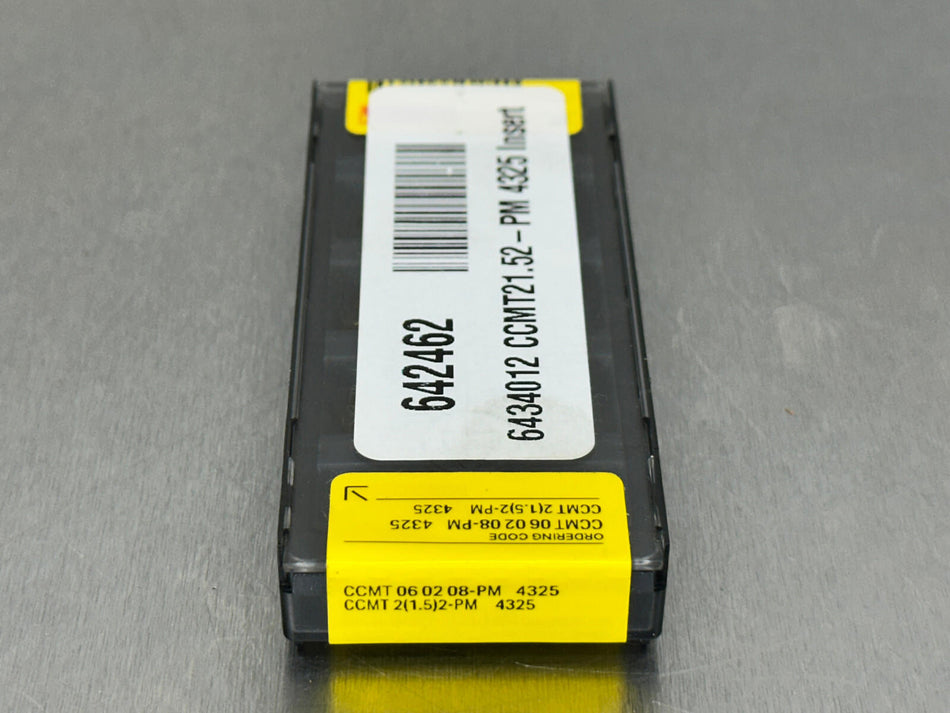 Sandvik CCMT 2(1.5)2-PM 4325 Carbide Insert CCMT 06 02 08-PM (Pack of 10)