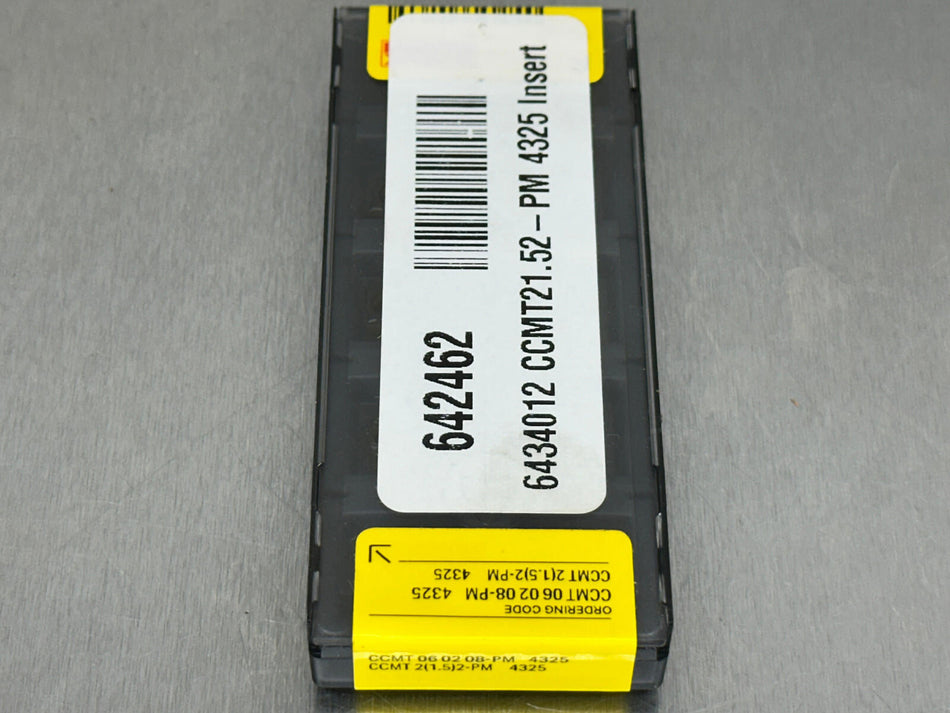 Sandvik CCMT 2(1.5)2-PM 4325 Carbide Insert CCMT 06 02 08-PM (Pack of 10)