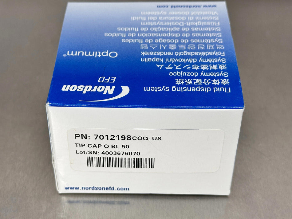 Nordson EFD 7012198 Tip Cap for Optimum Syringe (Box of 50)