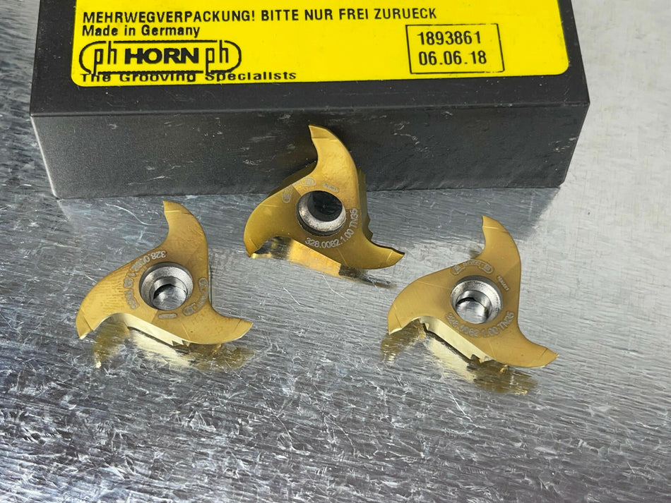 (3) Ph Horn 328.0082.1.00 TN35 Carbide Insert Groove Milling .032"