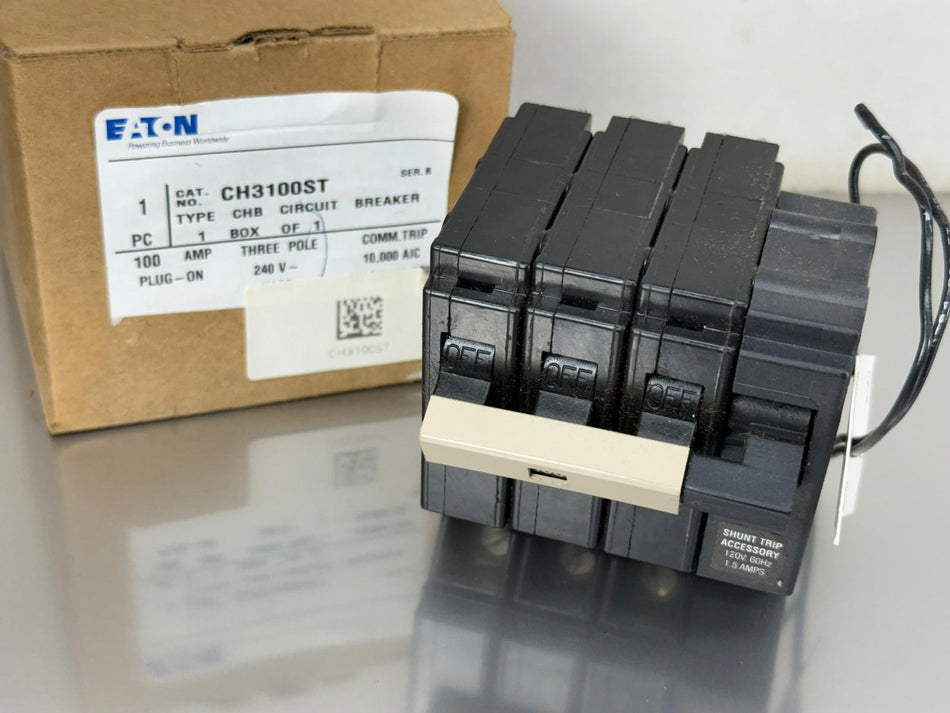 Eaton CH3100ST Circuit Breaker Shunt Trip 100A, 3-Pole, 240VAC