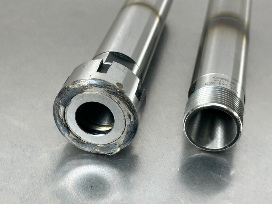(2) Lyndex ER20 Collet Chuck Extension 1" Shank E20-EXT-100