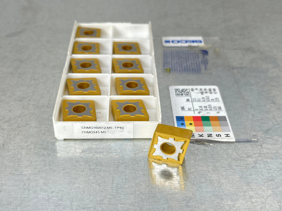 Seco CNMG 543-M5 TP40 Carbide Insert 160612-M5 (Pack of 10)