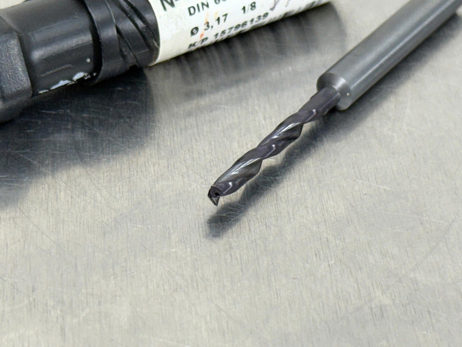 Guhring 1/8" Carbide Drill 5xD Coolant Through 2479 Series RT-100X 9024790031700