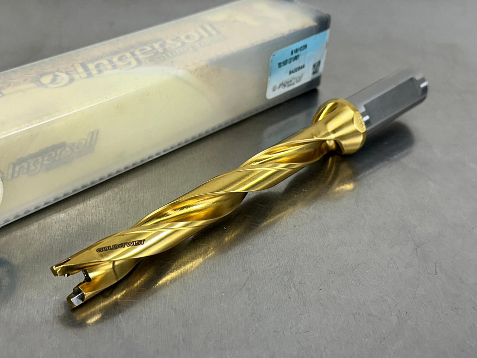 Ingersoll TD150012018R01 Indexable Tip Drill 15mm 8xD Gold Twist 6181226