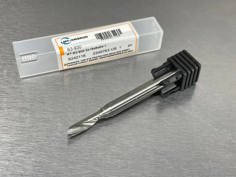 Onsrud 63-930 Solid Carbide 5mm Router Bit 1 Flute UpCut O for Aluminum