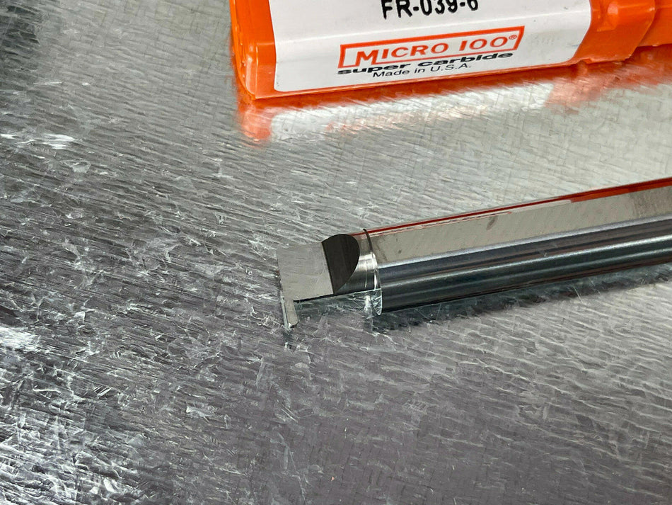 Micro 100 FR-039-6 Carbide Boring Bar Grooving Full Radius