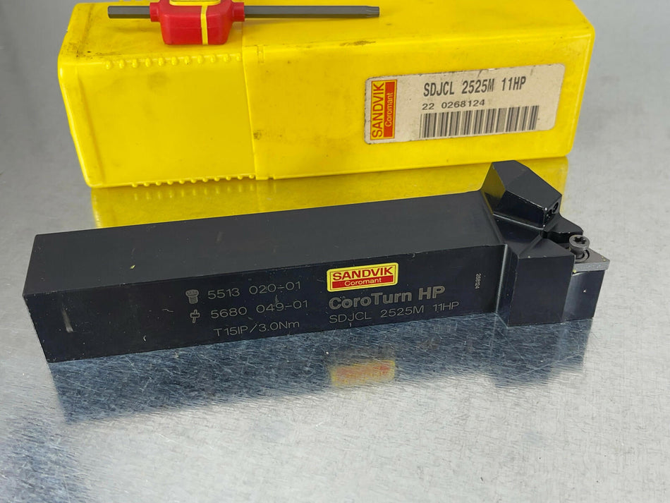Sandvik SDJCL 2525M 11HP Indexable Tool Holder Internal Coolant CoroTurn 107