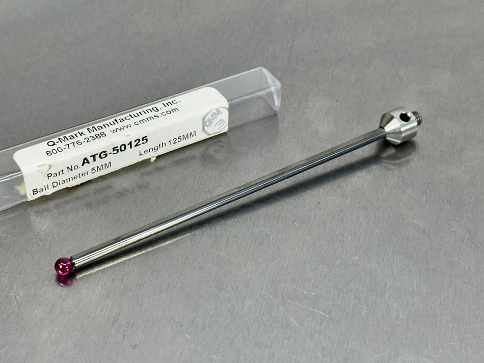 Q-Mark M5 Stylus Carbide Stem 5mm Ruby Ball CMM Probe ATG-50125