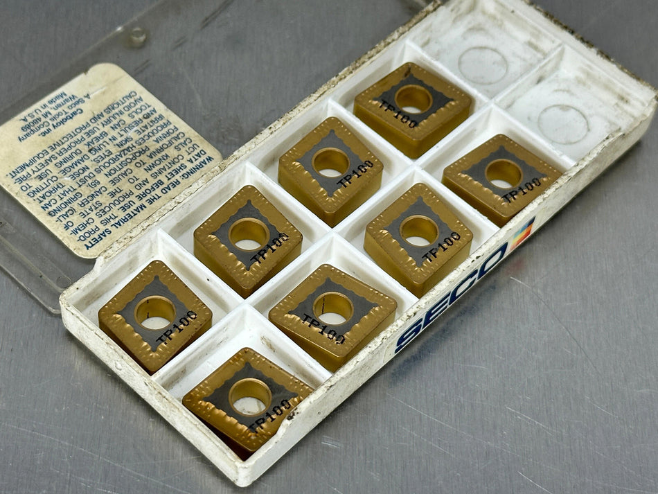 Seco CNMG433-M5 TP100 Carbide Insert CNMG 120412-M5 (Pack of 8)