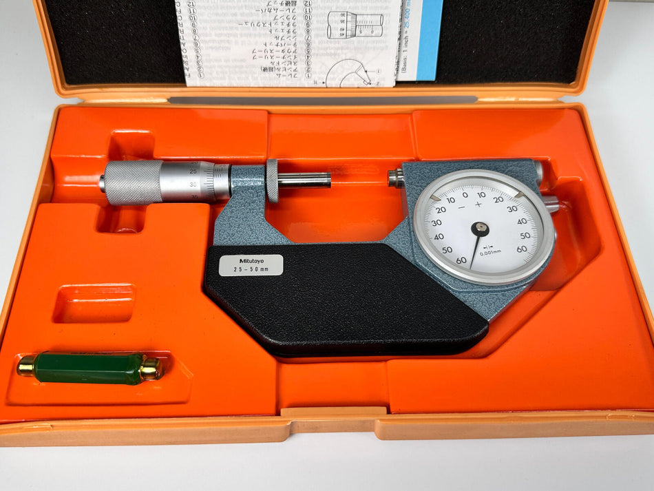 Mitutoyo 25-50mm Indicating Micrometer .001mm 510-302