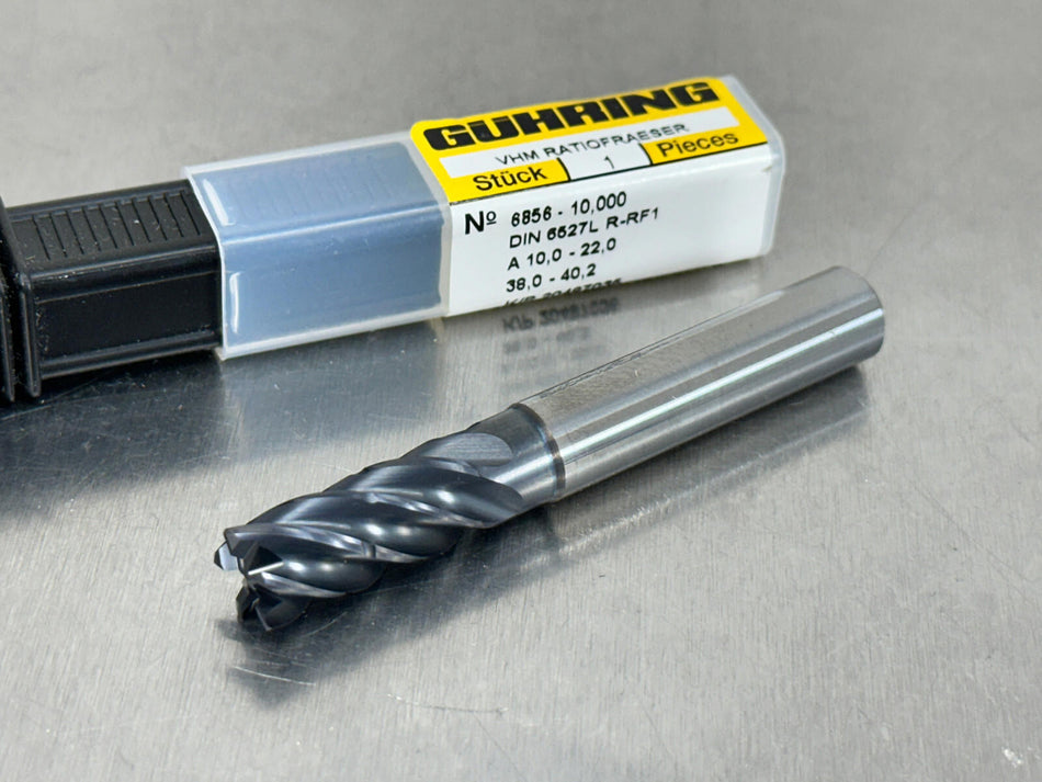 Guhring 10mm Carbide End Mill 6856 Series RF 100 5F 9068560100000