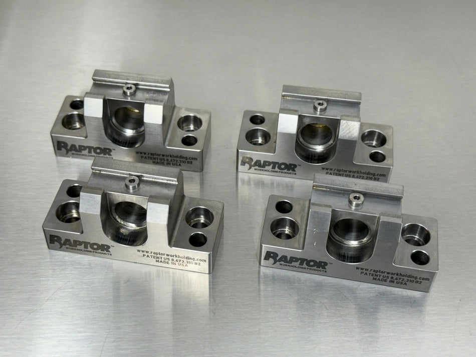 (4) Raptor RWP-019SS Dovetail Workholding Fixture Stainless .375" - No Clamp