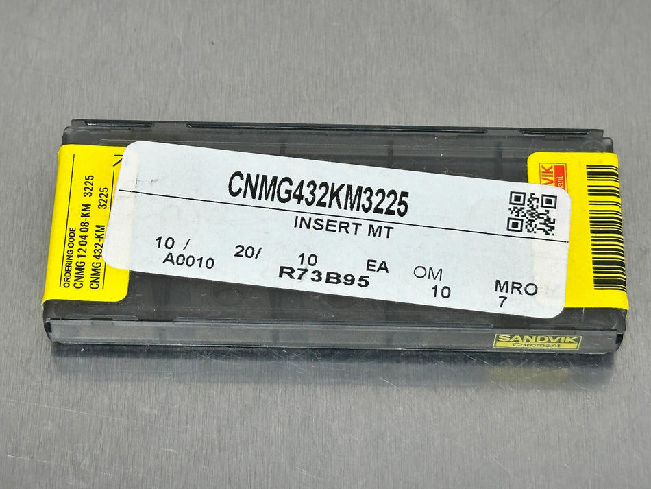 Sandvik CNMG 432-KM 3225 Carbide Insert CNMG 12 04 08-KM (Pack of 10)