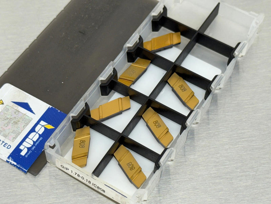 Iscar GIP 1.78-0.18 IC808 Carbide Insert 6404267 (Pack of 7)