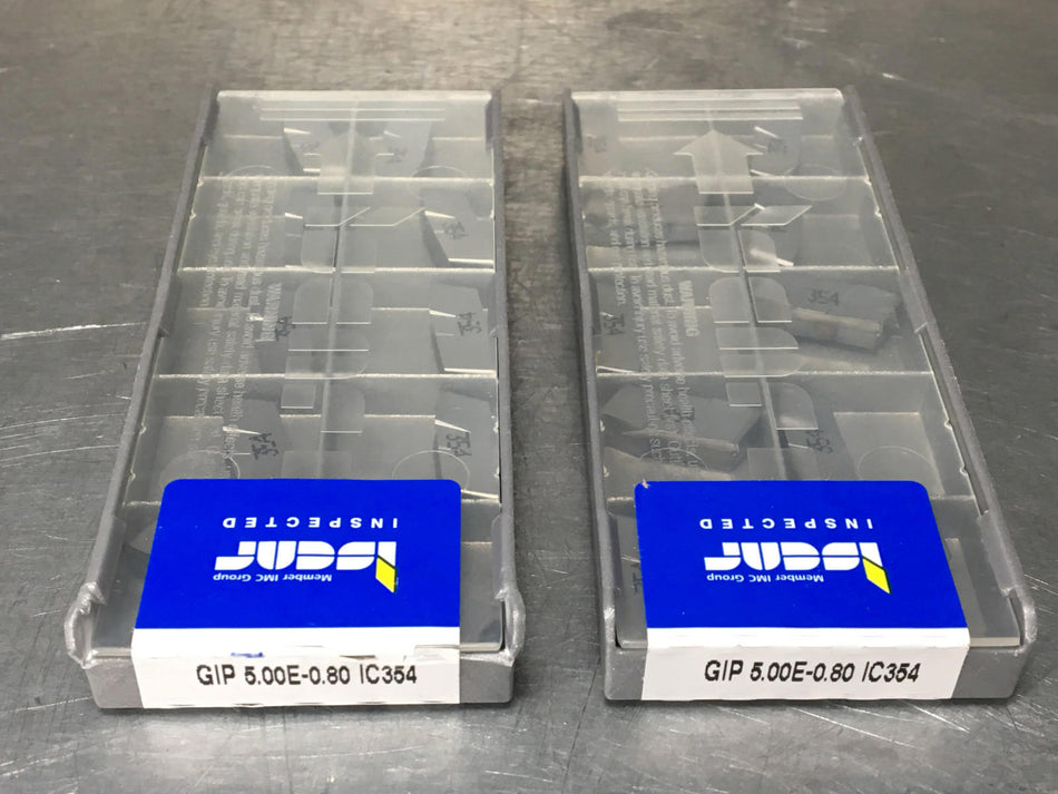 Genuine Iscar GIP5.00E-0.80 IC354 Carbide Insert (Factory Pack of 10)