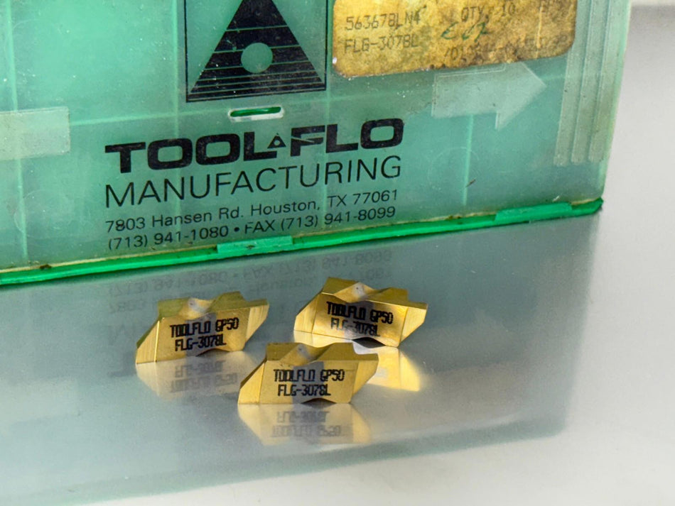 Tool-Flo FLG-3078L GP50 Carbide Insert Grooving Top Notch (Pack of 3)