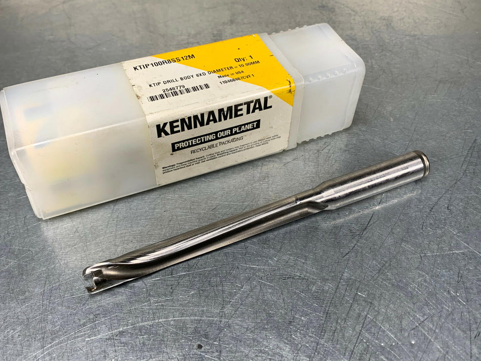 Kennametal 10mm KTIP Indexable Drill Body KTIP100R8SS12M KenTIP 8xD 2548779