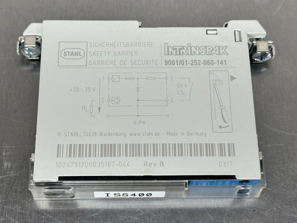 Intrinspak 9001/01-252-060-141 Safety Barrier STAHL