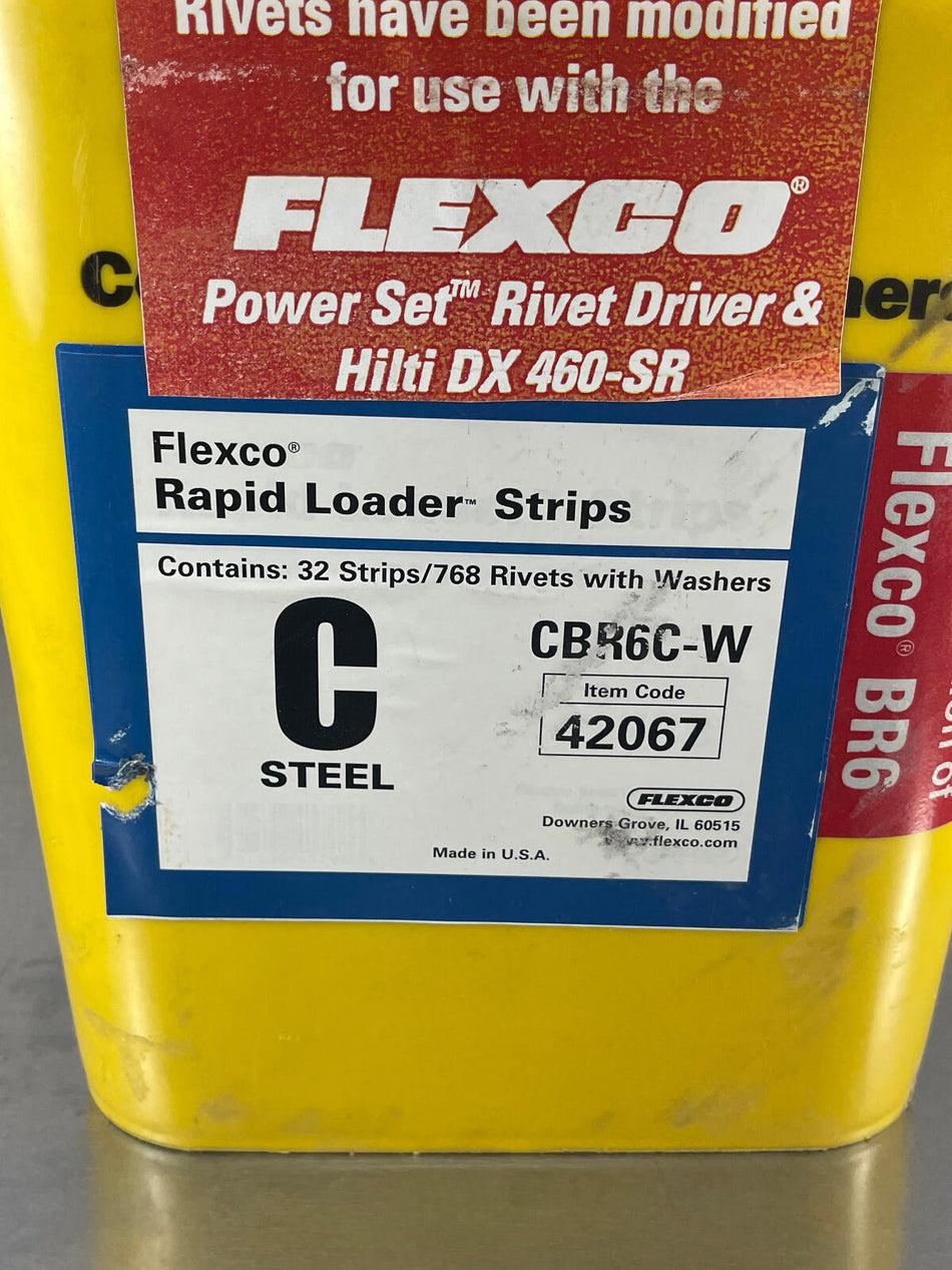 Flexco CBR6C-W Rapid Loader Rivet Strips Size C White 42067 (768 Rivets)
