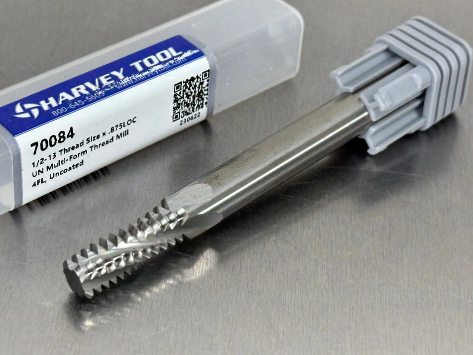 Harvey 1/2-13 Carbide Thread Mill Multi-Form Milling Cutter 70084