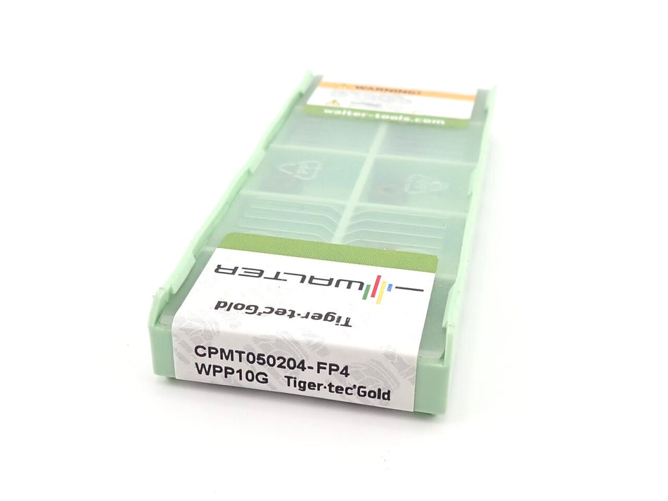 Walter CPMT050204-FP4 WPP10G Carbide Insert Tiger-tec (Pack of 10)