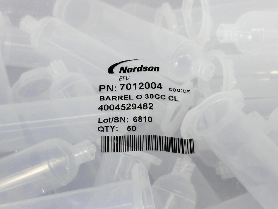 Nordson 7012004 Barrel O 30CC CL Optimum Fluid Dispensing (QTY 50)