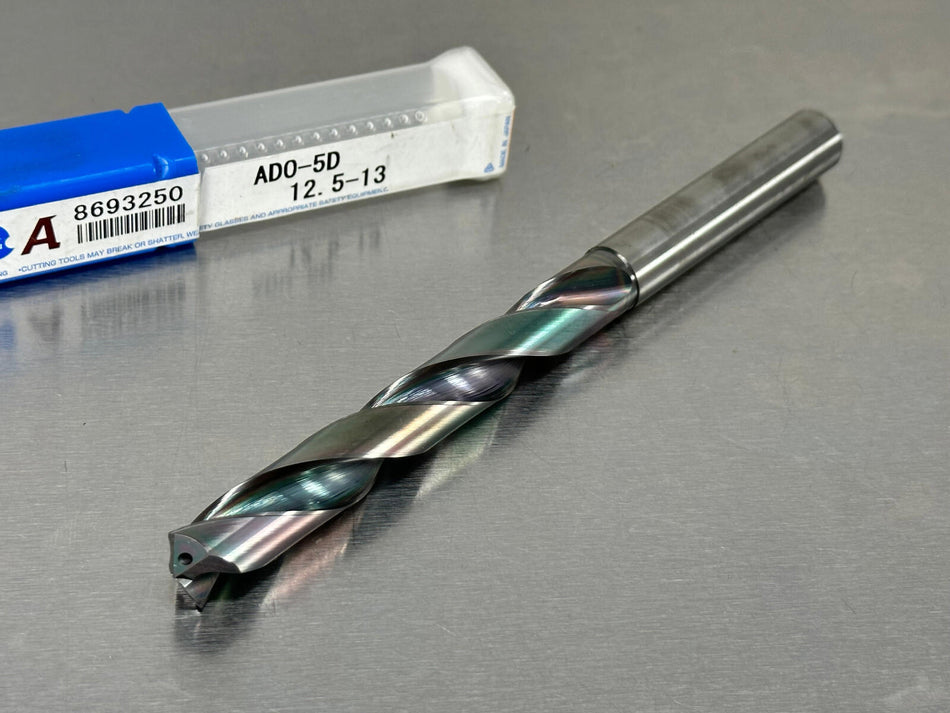 OSG 12.5mm Drill Solid Carbide 5xD Through Coolant Jobber 8693250
