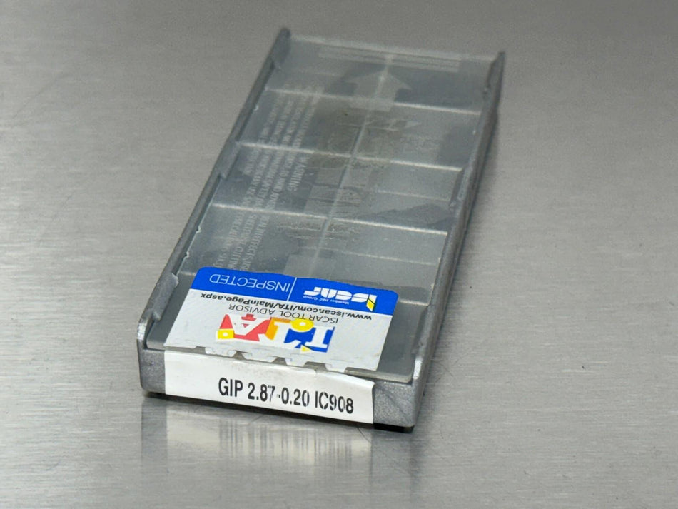 Iscar GIP 2.87-0.20 IC908 Carbide Insert 6402827 (Pack of 10)