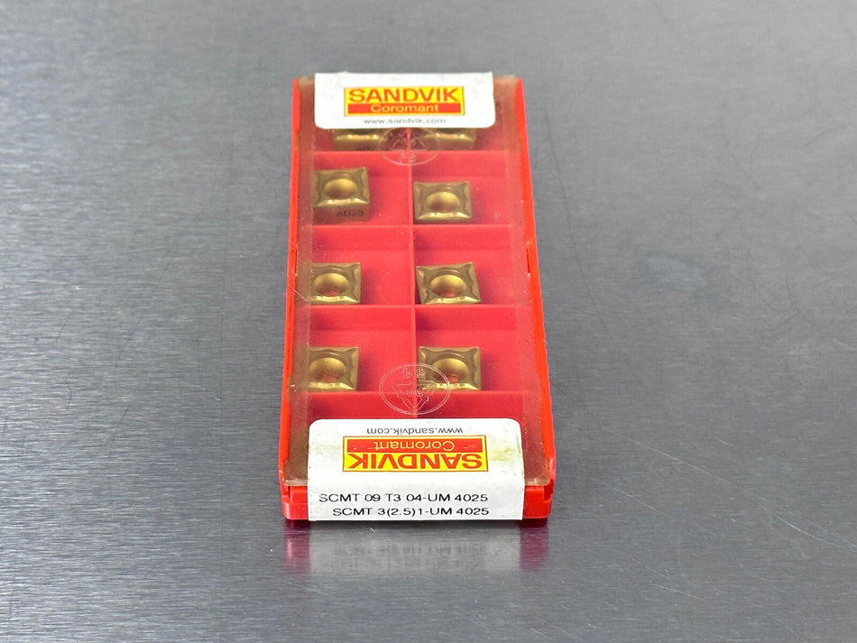 Sandvik SCMT 3(2.5)1-UM 4025 Carbide Insert 09 T3 04-WM (Pack of 10)