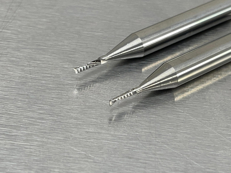 (2) Amana 1/16" Carbide Router Bit for Plastic Up-Cut Spiral O 51441