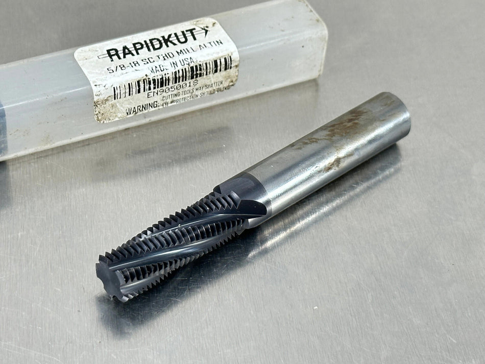 Rapidkut 5/8-18 Carbide Thread Mill AlTiN EN9050018
