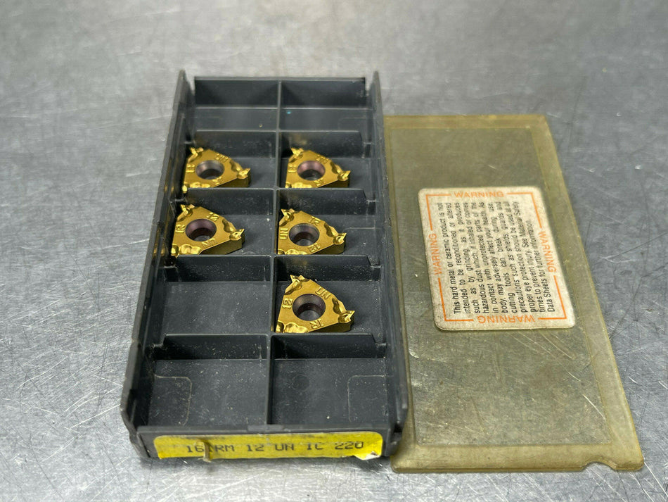 Iscar 16IRM 12 UN IC220 Carbide Insert Threading (Pack of 5)