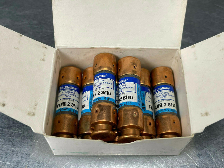(Box of 7) Littlefuse FLNR 2-8/10 Fuse 2-8/10A 250V RK5 Time Delay FRNR