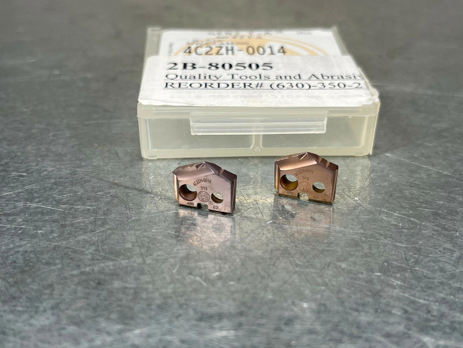(2) AMEC 7/16" Carbide Spade Drill Insert Gen2 #Z T-A Allied 4C2ZH-0014