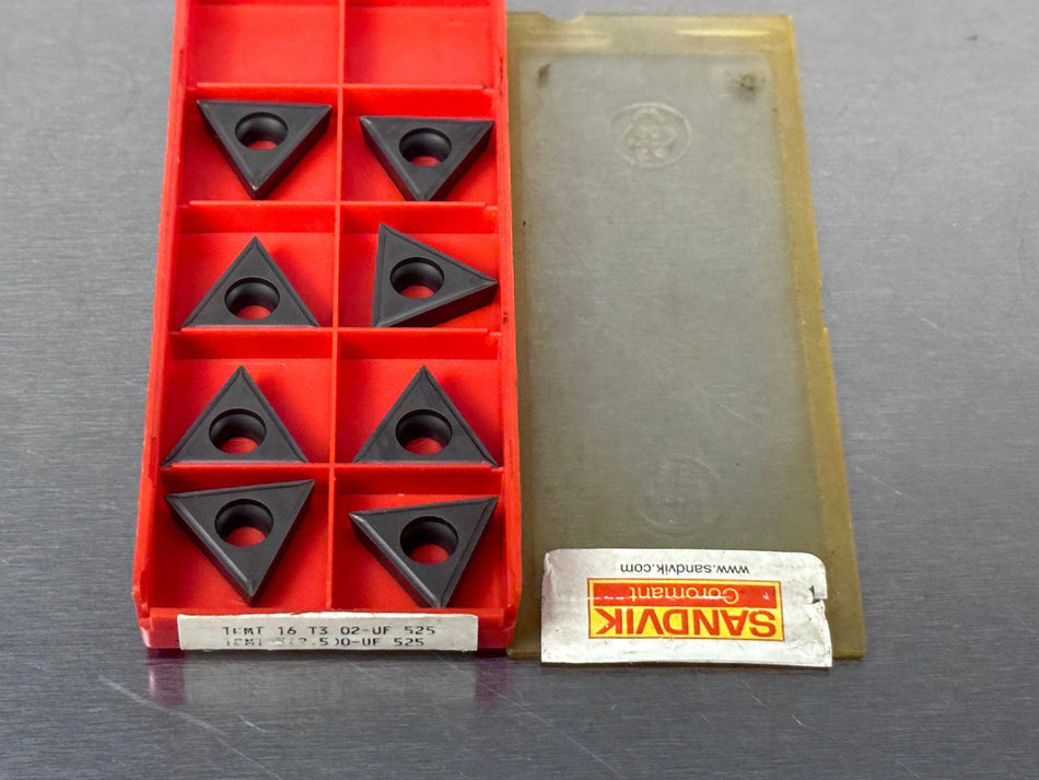 Sandvik TCMT 3(2.5)0-UF 525 Carbide Insert 16 T3 02-UF (Pack of 8)