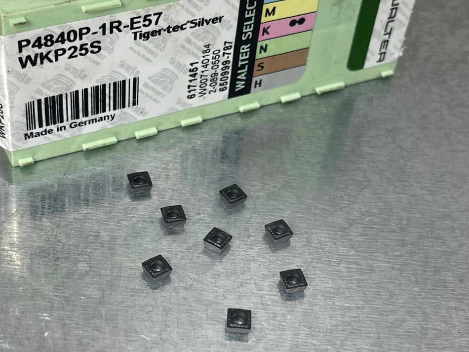 Walter P4840P-1R-E57 WKP25S Carbide Inserts (Pack of 8)