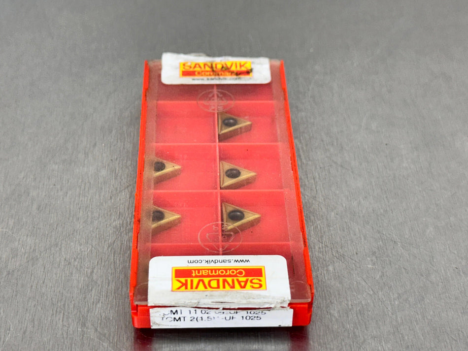 Sandvik TCMT 2(1.5)1-UF 1025 Carbide Insert TCMT 110204-UF (Pack of 7)
