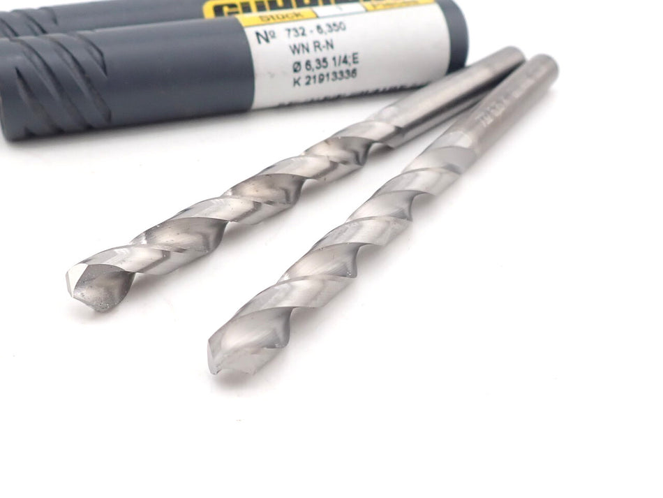 Guhring 1/4" Carbide Drill Jobber 732 Series (Qty. 2)
