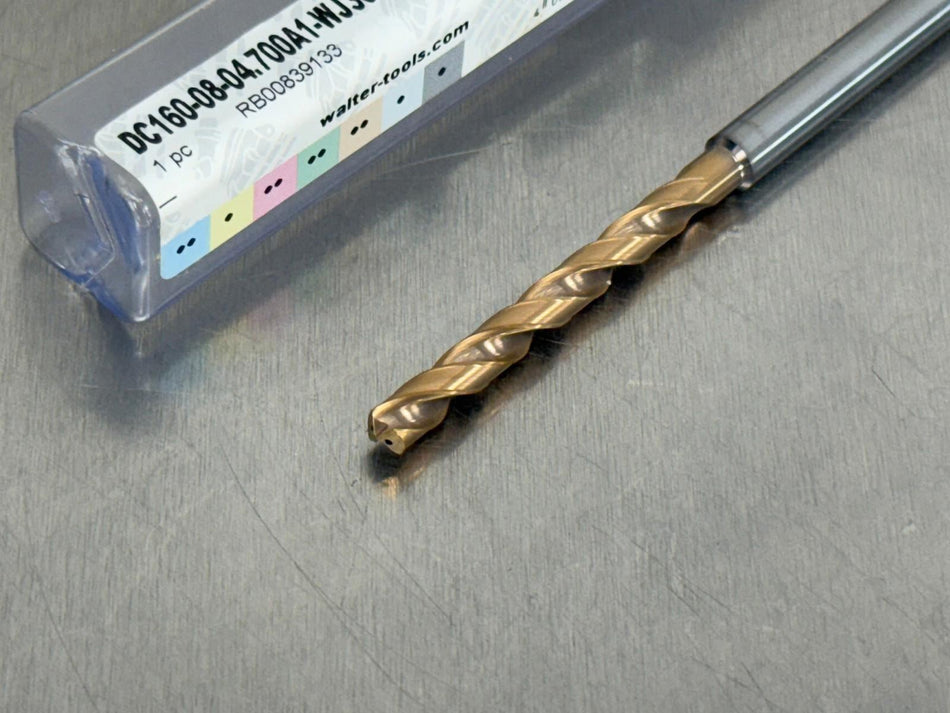 Walter 4.7mm Carbide Drill 8xD Coolant Xtreme Evo DC160-08-04.700A1-WJ30ET