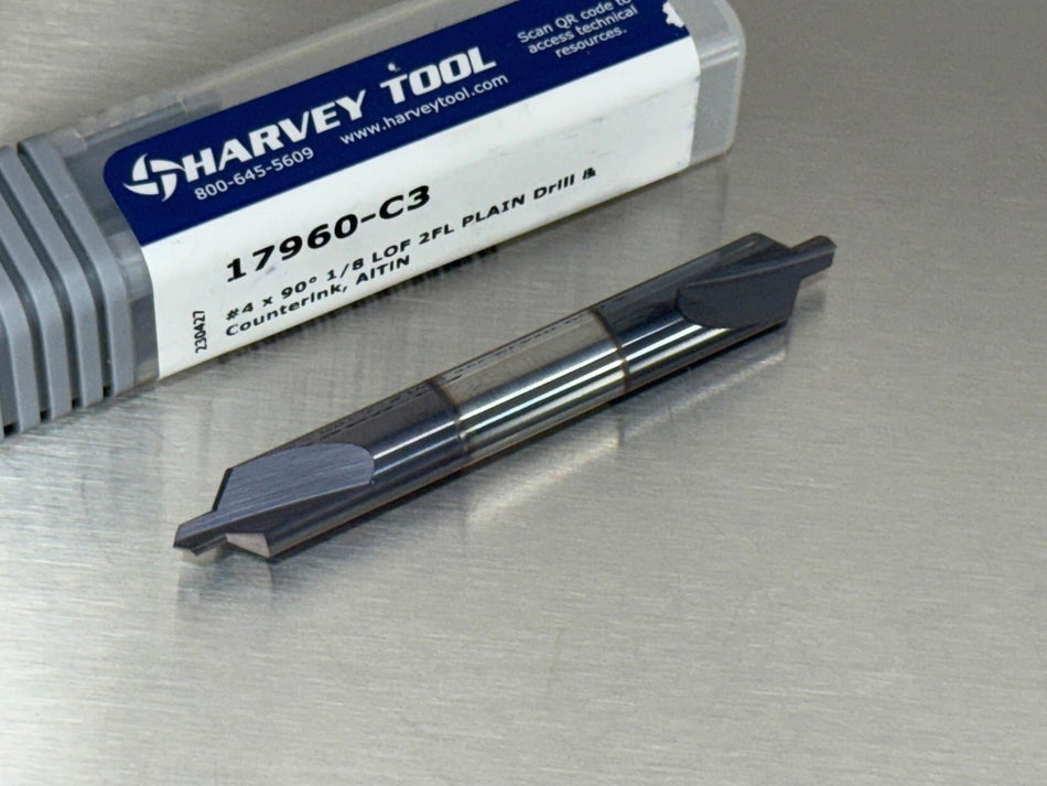 Harvey #4 x 60° Carbide Drill & Countersink Combined Center Drill 11060-C3