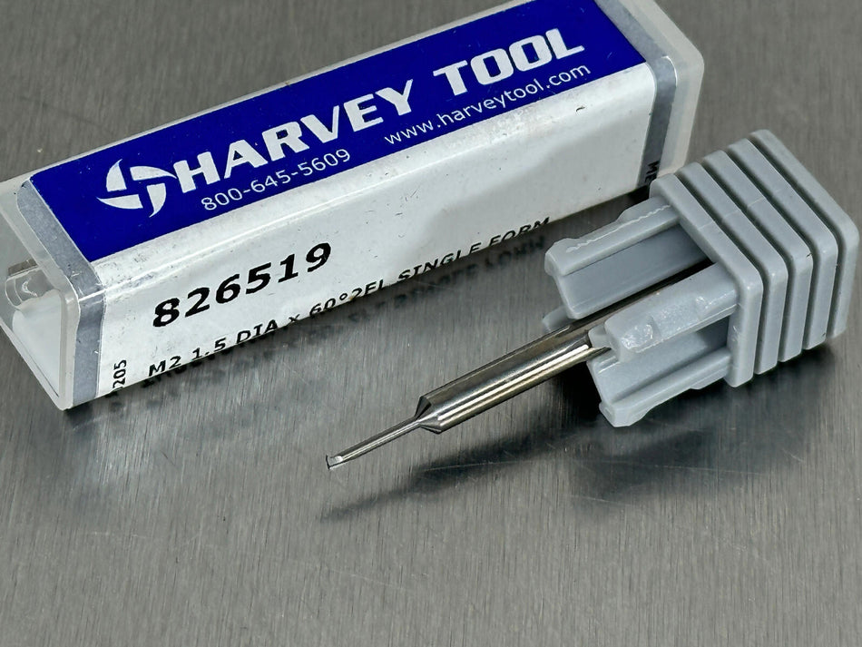 Harvey M2 Carbide Thread Mill Single Form Milling Cutter 826519